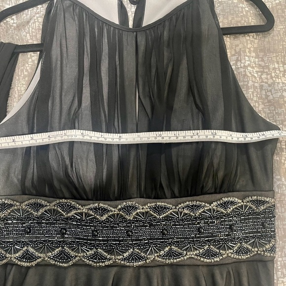 Full Length Dark Grey Gown by Laura - Picture 5 of 6